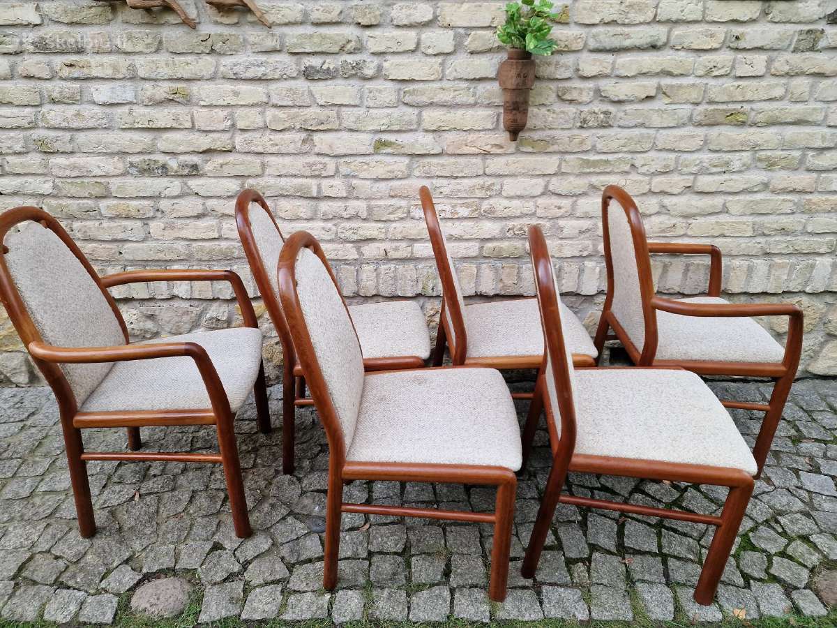 Vintažinės mid century tikmedžio kėdės - nuotraukos Nr. 3