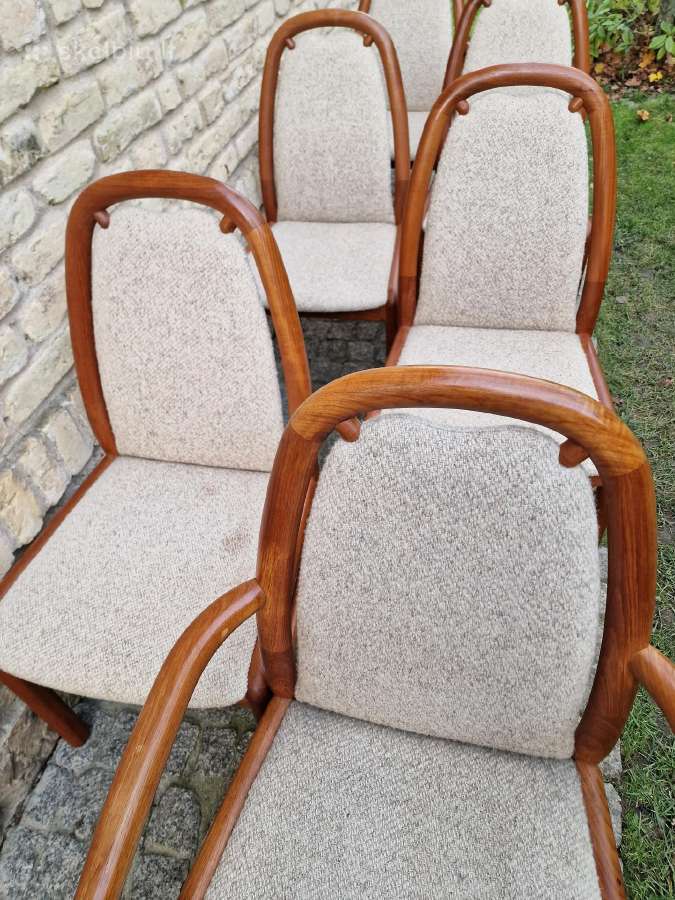 Vintažinės mid century tikmedžio kėdės - nuotraukos Nr. 4