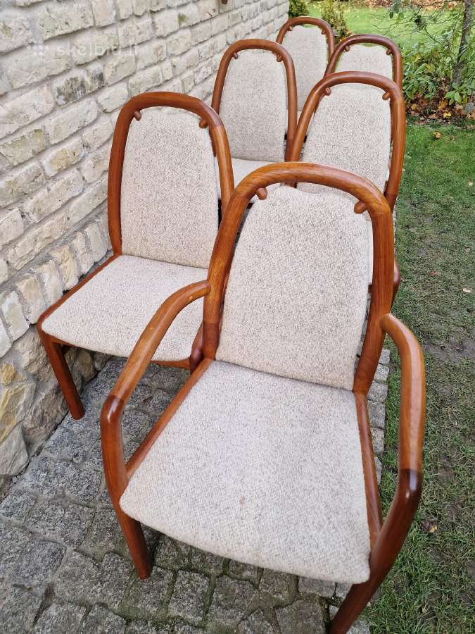 Vintažinės mid century tikmedžio kėdės - nuotraukos Nr. 7