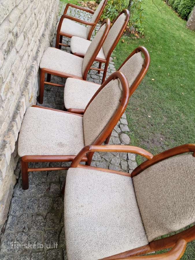 Vintažinės mid century tikmedžio kėdės - nuotraukos Nr. 8