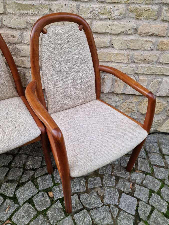 Vintažinės mid century tikmedžio kėdės - nuotraukos Nr. 10