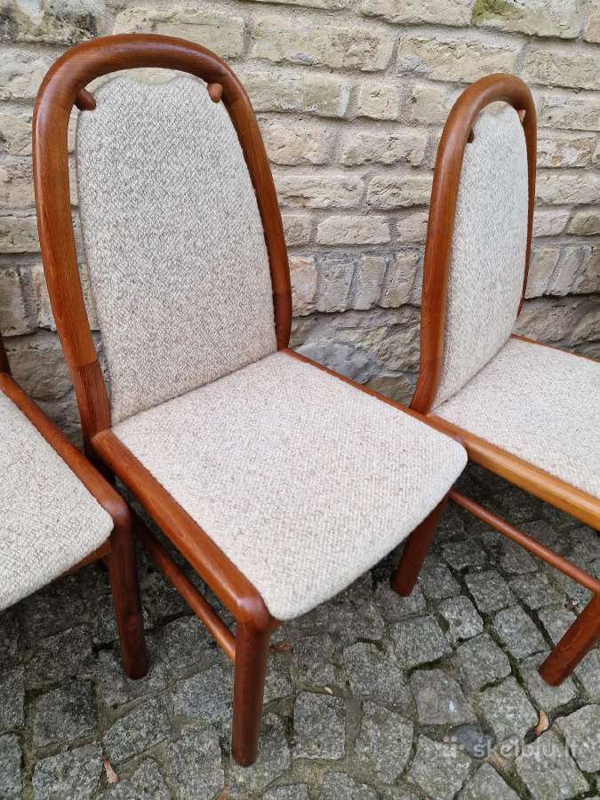 Vintažinės mid century tikmedžio kėdės - nuotraukos Nr. 11