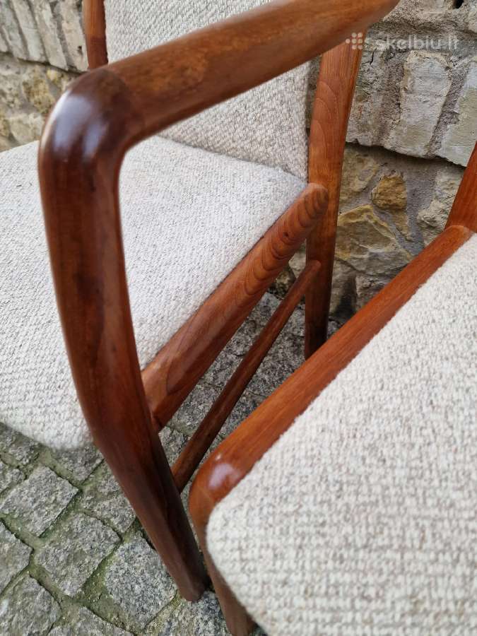 Vintažinės mid century tikmedžio kėdės - nuotraukos Nr. 16
