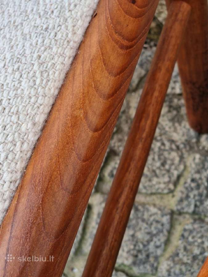 Vintažinės mid century tikmedžio kėdės - nuotraukos Nr. 17