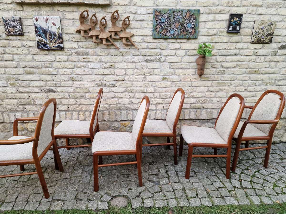 Vintažinės mid century tikmedžio kėdės - nuotraukos Nr. 24