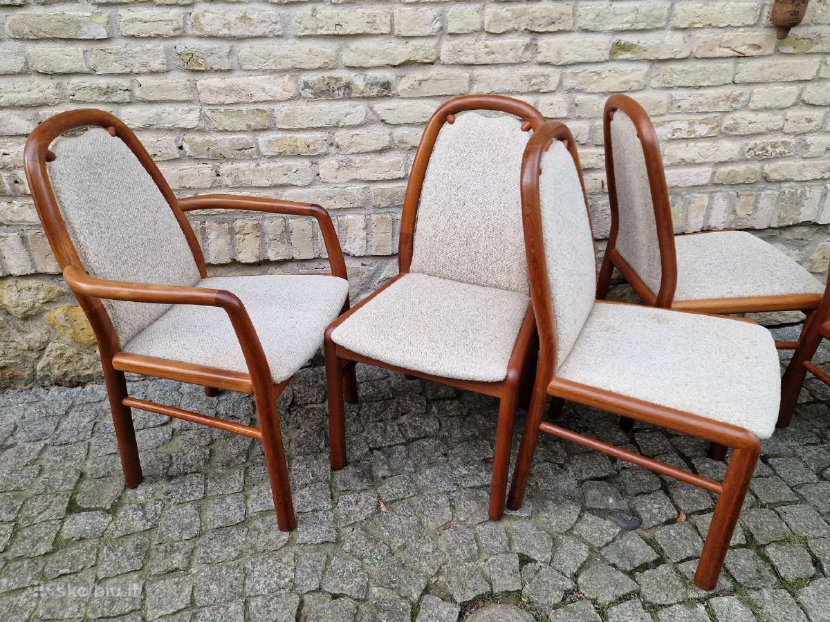 Vintažinės mid century tikmedžio kėdės - nuotraukos Nr. 28