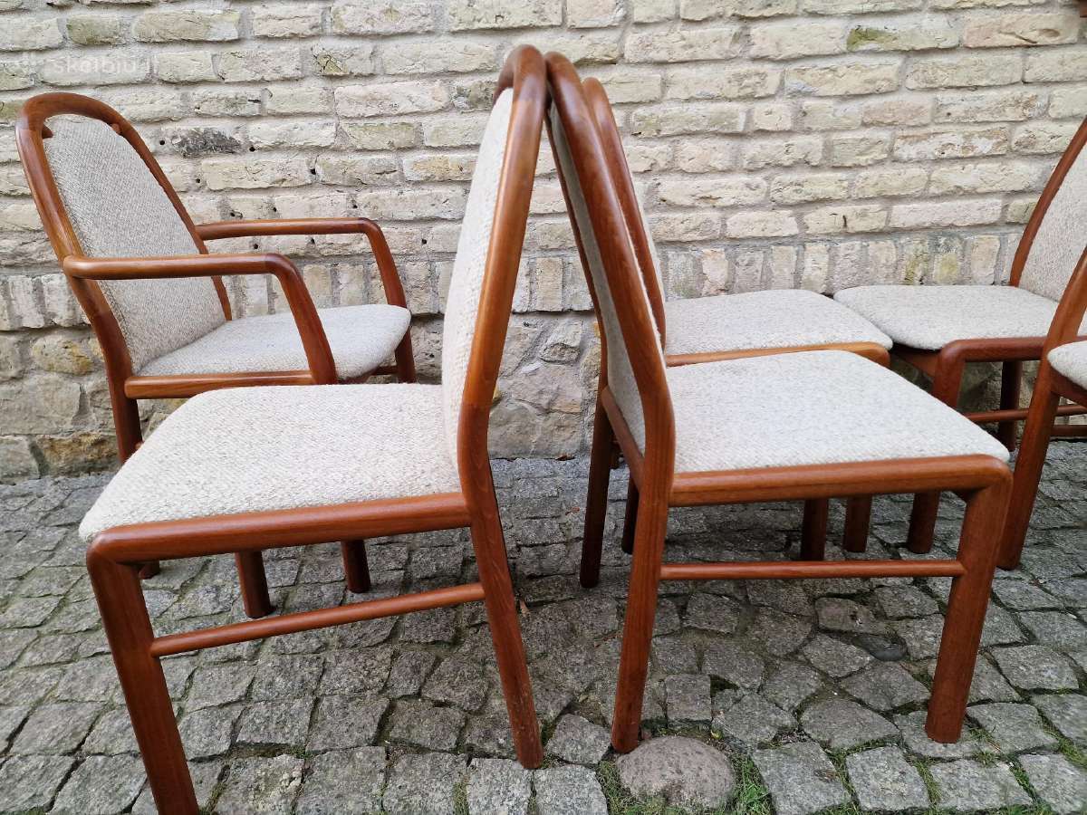 Vintažinės mid century tikmedžio kėdės - nuotraukos Nr. 32