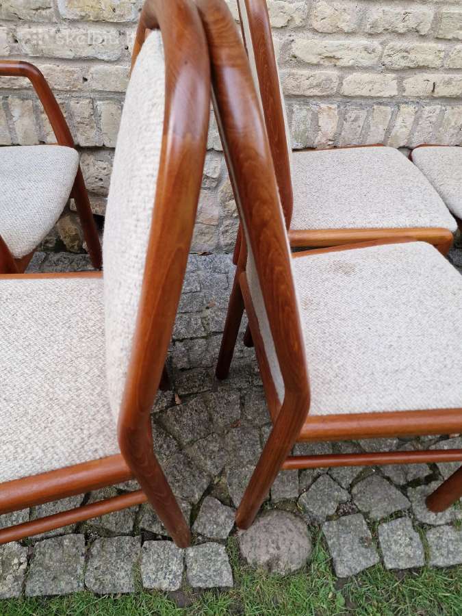 Vintažinės mid century tikmedžio kėdės - nuotraukos Nr. 34