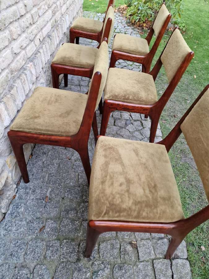 Vintažinės mid century raudonmedžio kėdės - nuotraukos Nr. 3