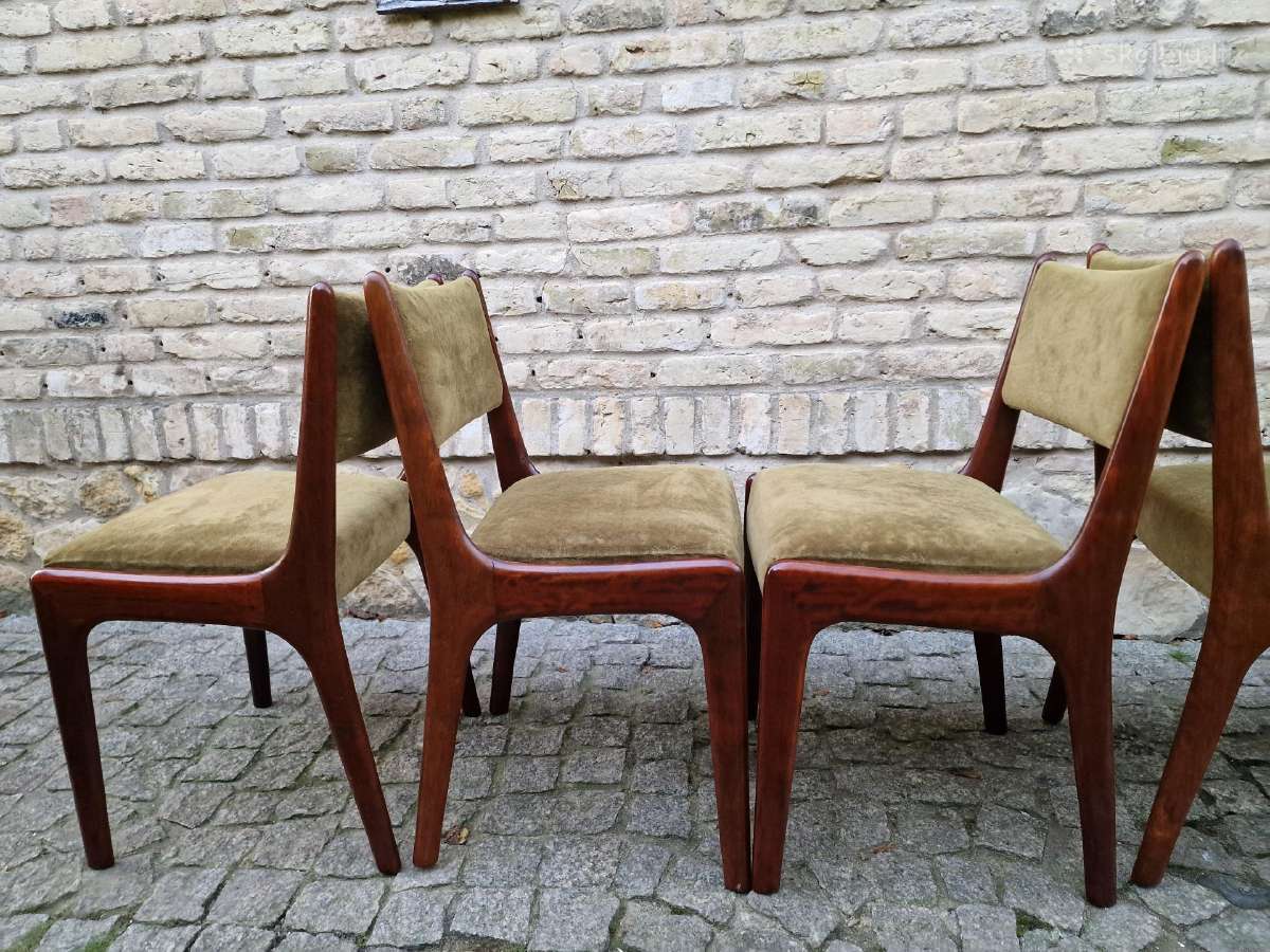 Vintažinės mid century raudonmedžio kėdės - nuotraukos Nr. 4