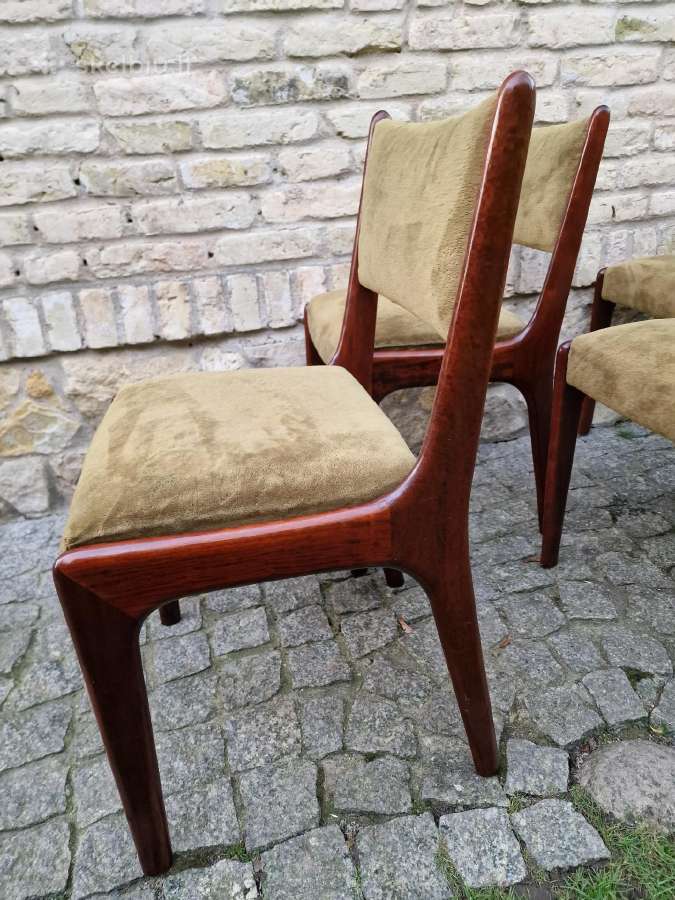 Vintažinės mid century raudonmedžio kėdės - nuotraukos Nr. 7