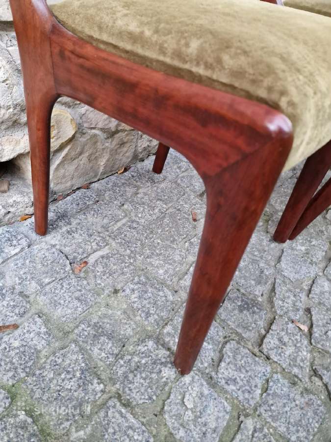 Vintažinės mid century raudonmedžio kėdės - nuotraukos Nr. 11