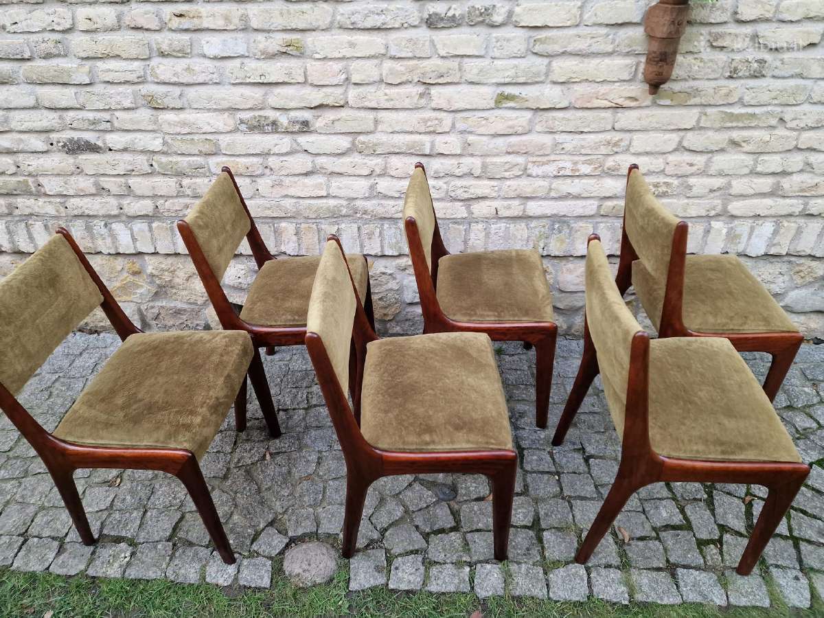 Vintažinės mid century raudonmedžio kėdės - nuotraukos Nr. 13
