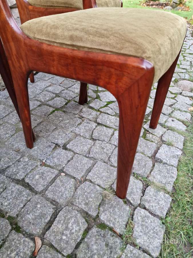 Vintažinės mid century raudonmedžio kėdės - nuotraukos Nr. 15