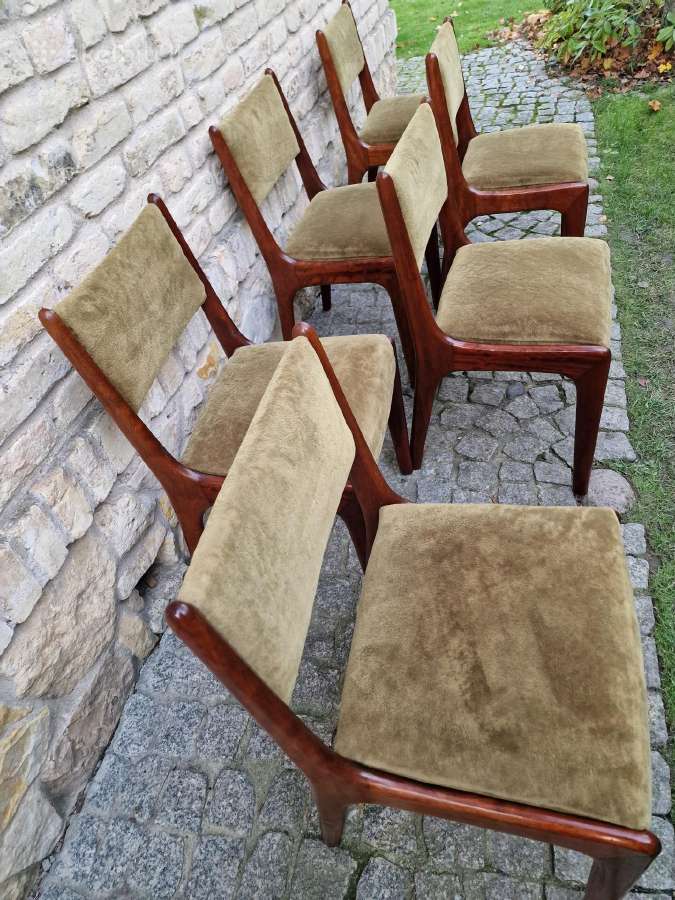 Vintažinės mid century raudonmedžio kėdės - nuotraukos Nr. 17