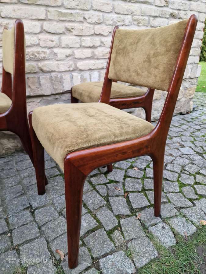 Vintažinės mid century raudonmedžio kėdės - nuotraukos Nr. 18