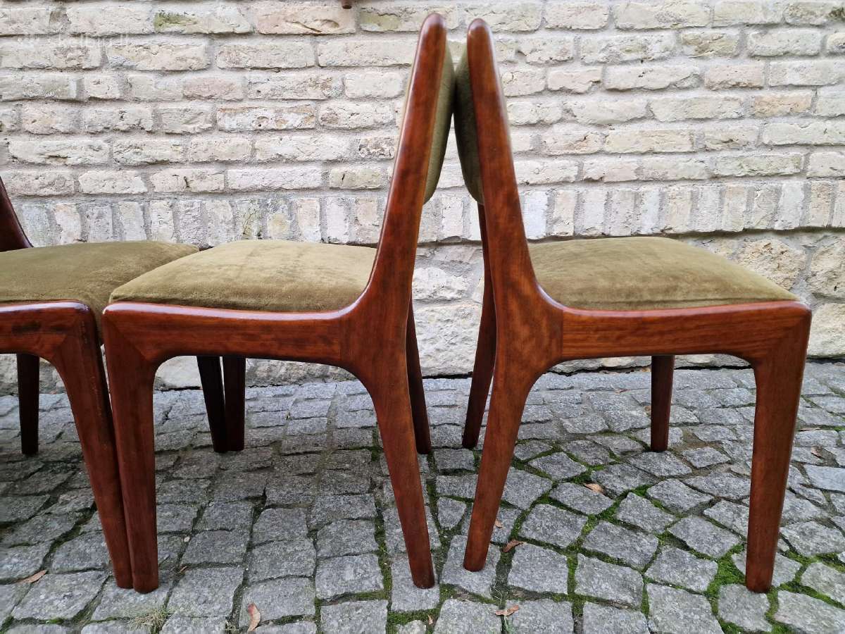 Vintažinės mid century raudonmedžio kėdės - nuotraukos Nr. 20