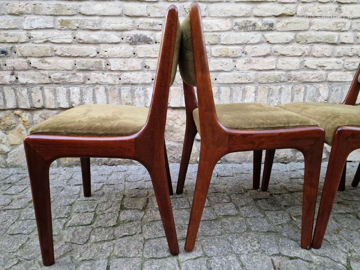 Vintažinės mid century raudonmedžio kėdės - nuotraukos Nr. 23