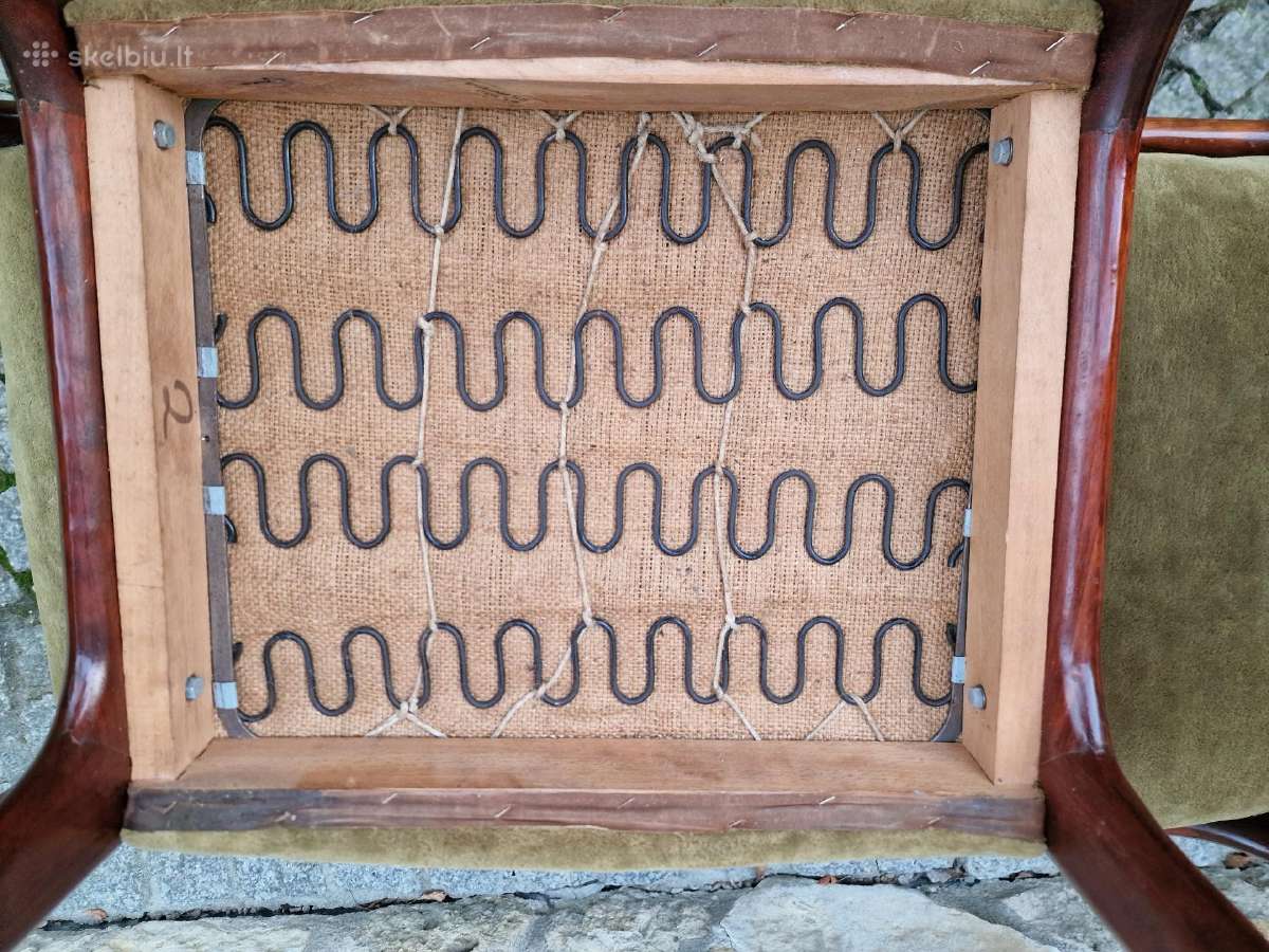 Vintažinės mid century raudonmedžio kėdės - nuotraukos Nr. 24