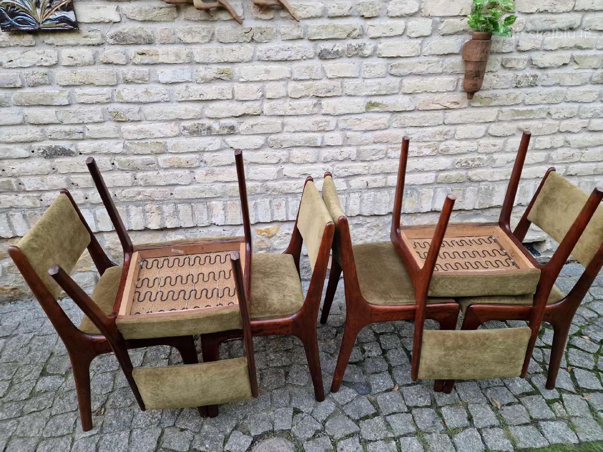 Vintažinės mid century raudonmedžio kėdės - nuotraukos Nr. 28