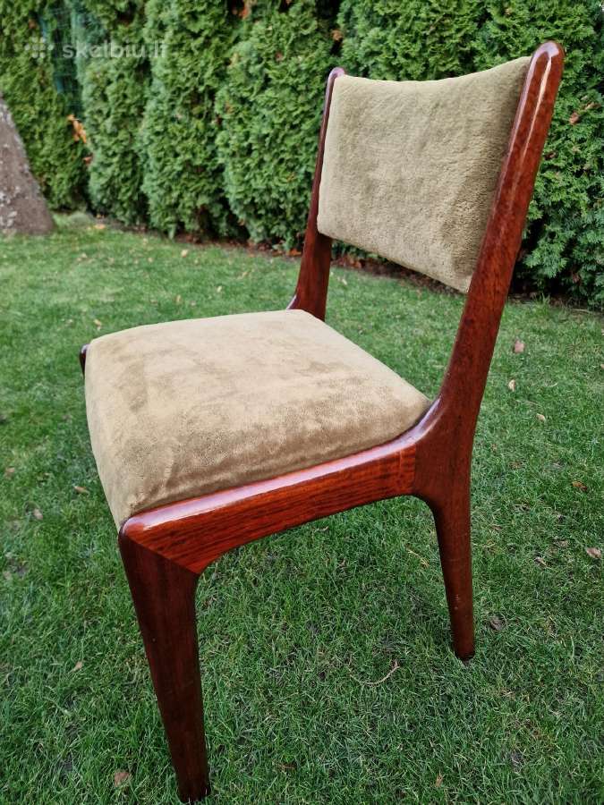 Vintažinės mid century raudonmedžio kėdės - nuotraukos Nr. 38