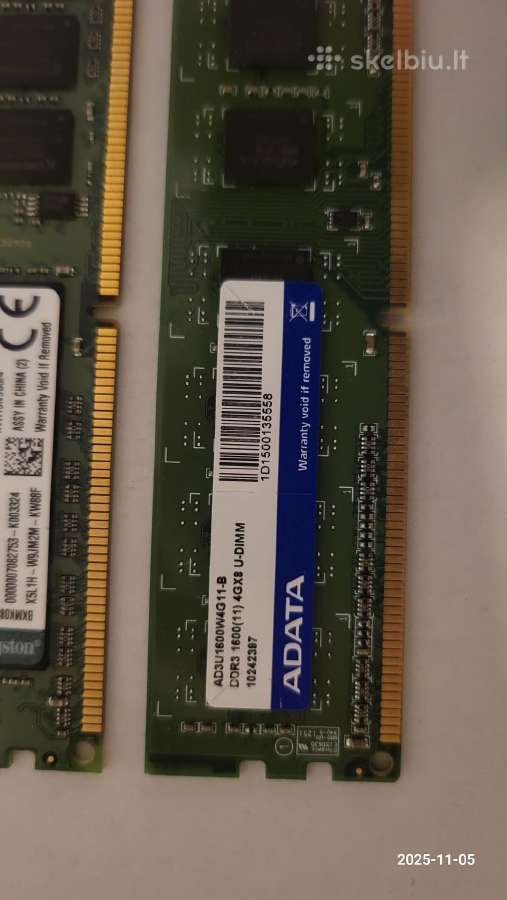 Ramai Ddr3, po 4 GB