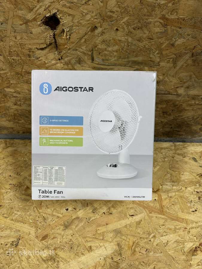 Aigostar - Stalinis ventiliatorius 20w/230v baltas