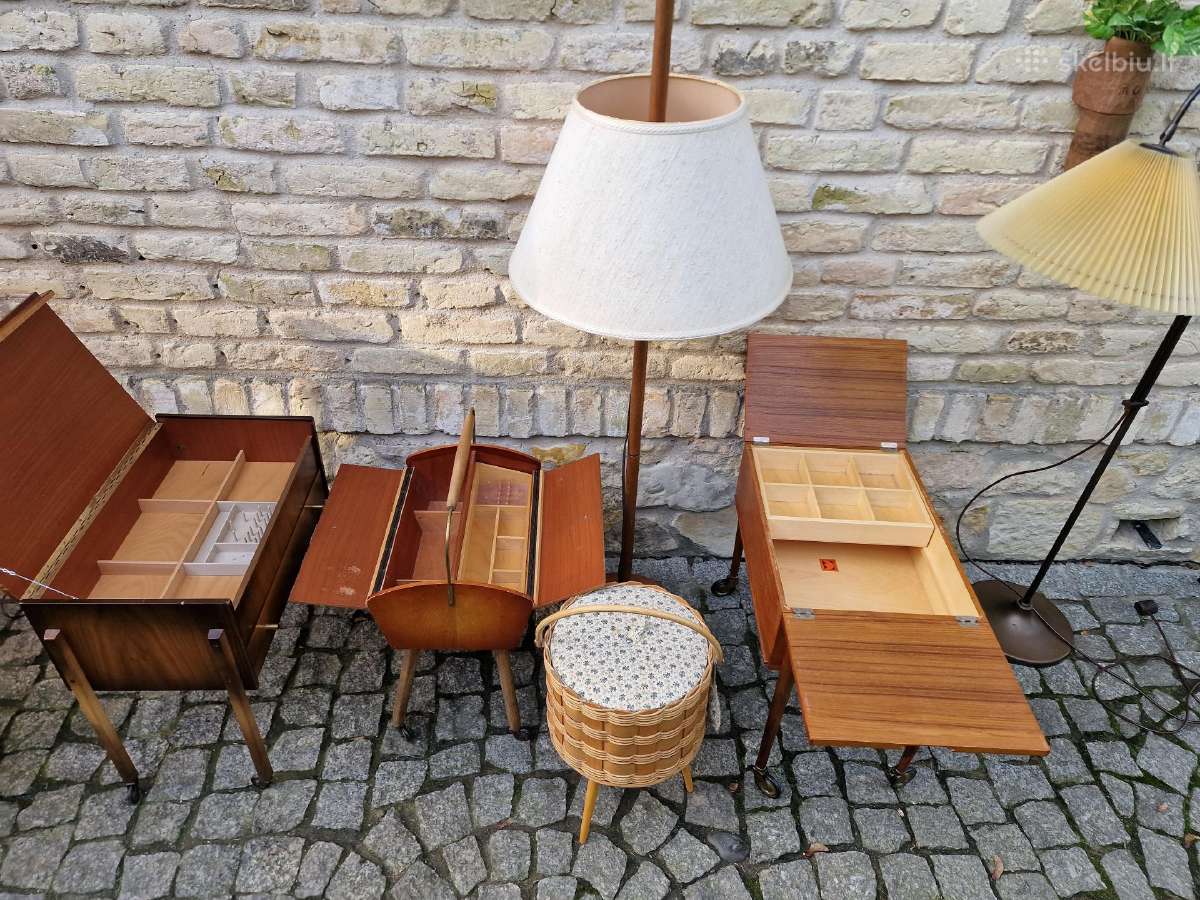 Vintažiniai rankdarbių staliukai ir dėžutės - nuotraukos Nr. 27