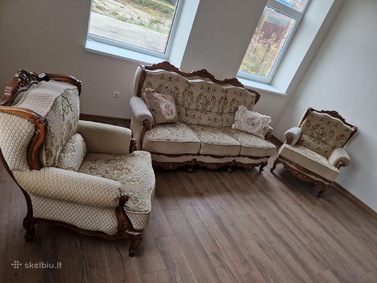 Svetainės sofa ir du foteliai - nuotraukos Nr. 2
