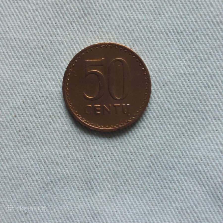 Lietuviškos monetos 50 centų 1991 m. - nuotraukos Nr. 33