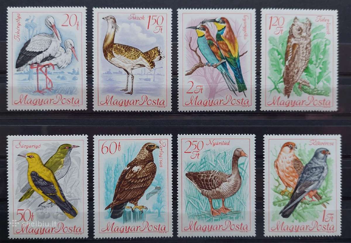 Vengrija 1968 paukščiai , švarus, Michel 2398a-240