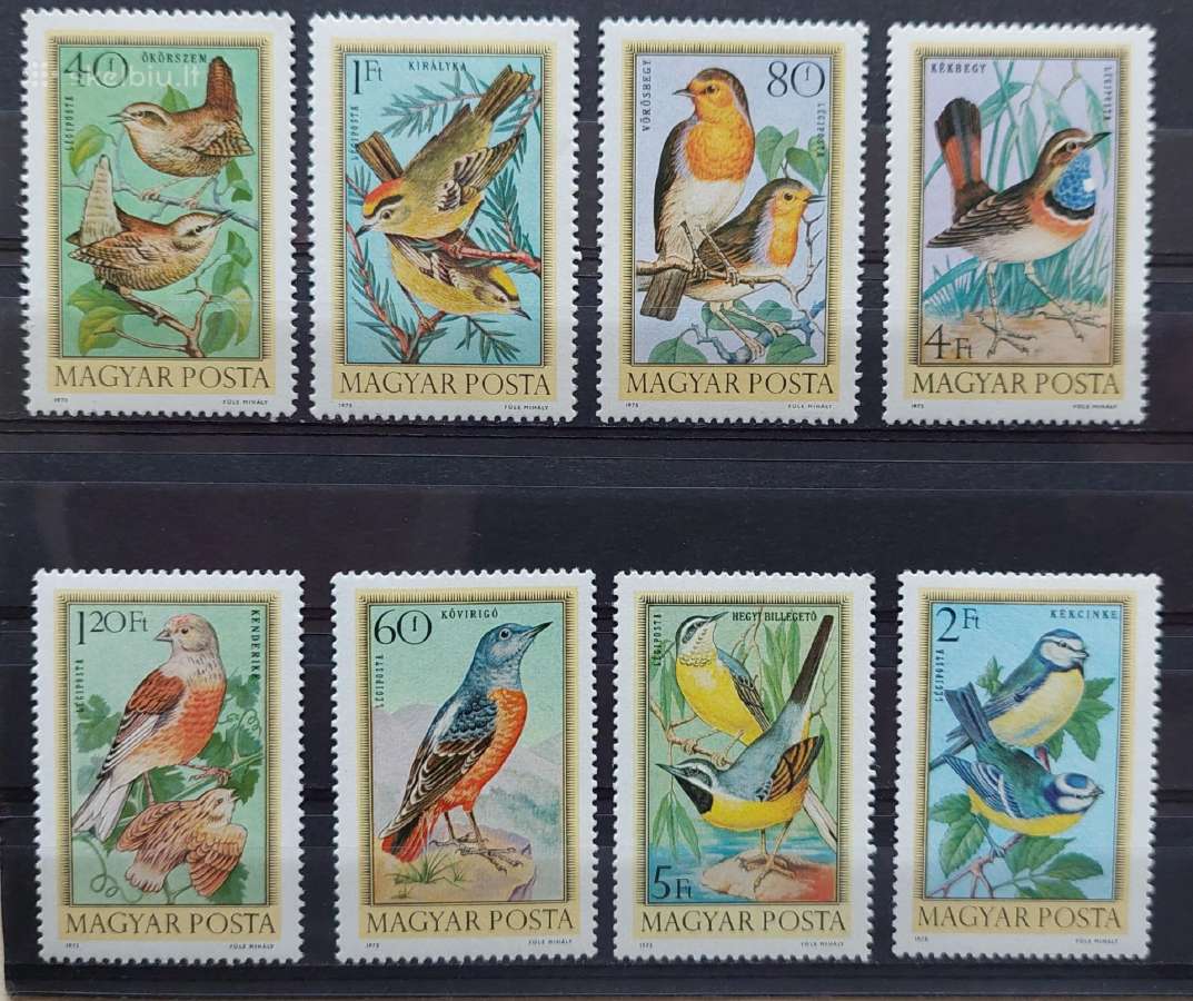Vengrija 1973 paukščiai , švarus, Michel 2855a-286