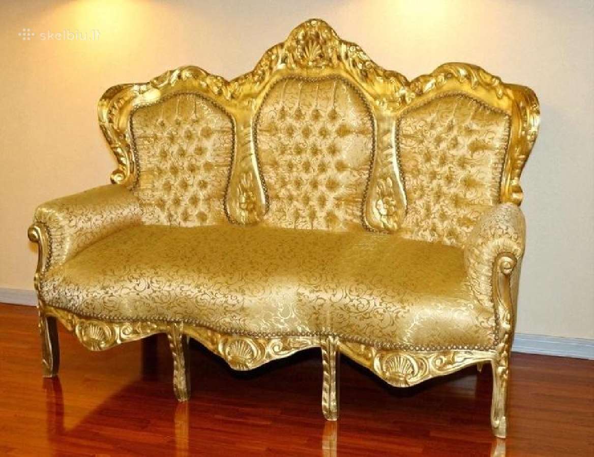 Naujos klasikinės drožinėtos sofos - nuotraukos Nr. 10