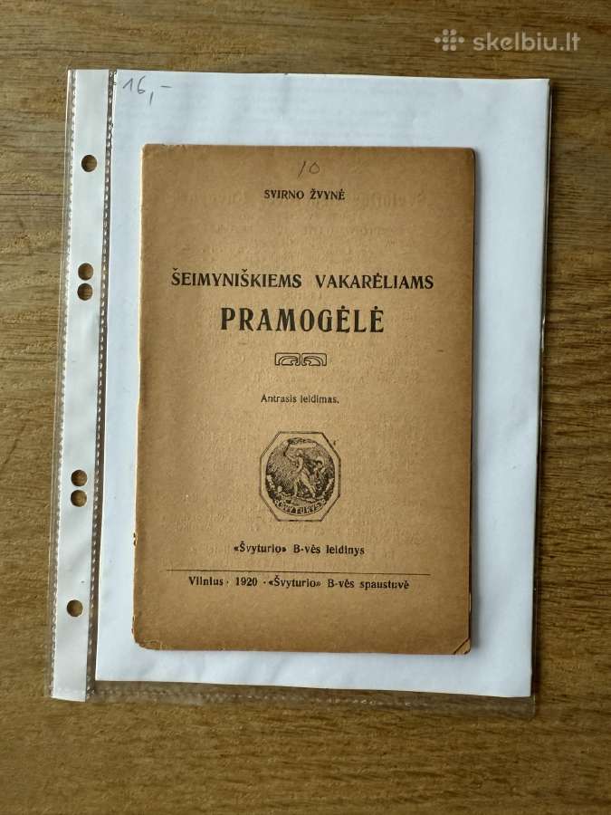 Šeimyniškiems vakarėliams pramogėlė 1920