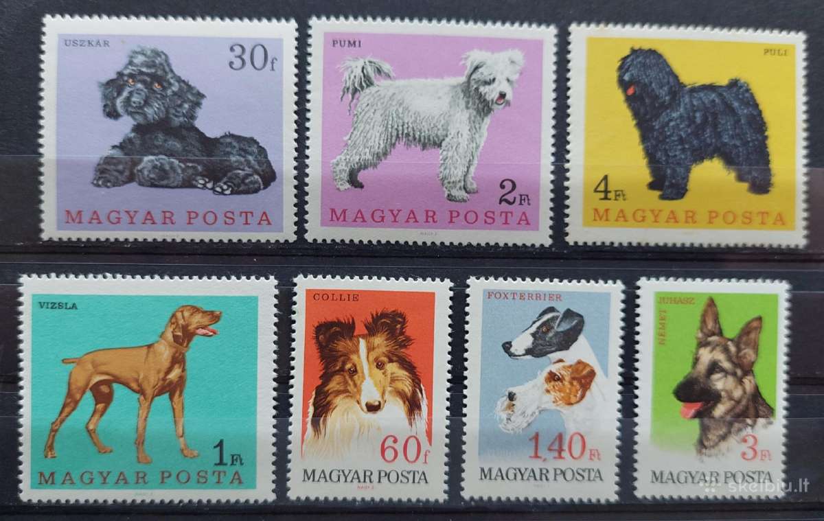 Vengrija 1967šunis, švarus, Michel 2337a-2343a