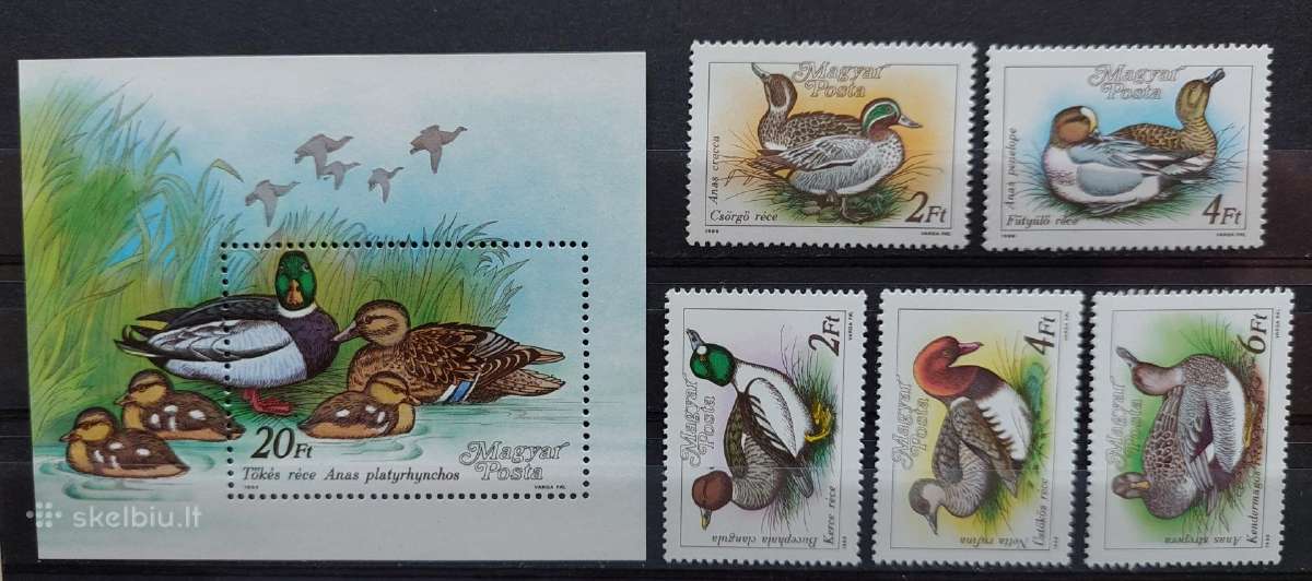 Vengrija 1988 antys, švarus, Michel 3972a-3976ablo