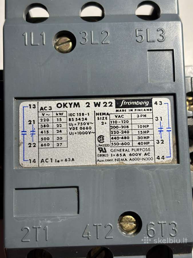 Stromberg Okym 2 W22 Kontaktorius - nuotraukos Nr. 4
