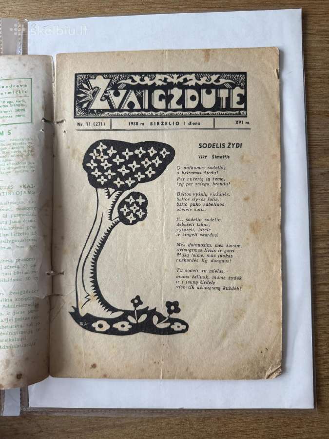 Žvaigždutė tarpukario laikraštis vaikams 1938 - nuotraukos Nr. 2