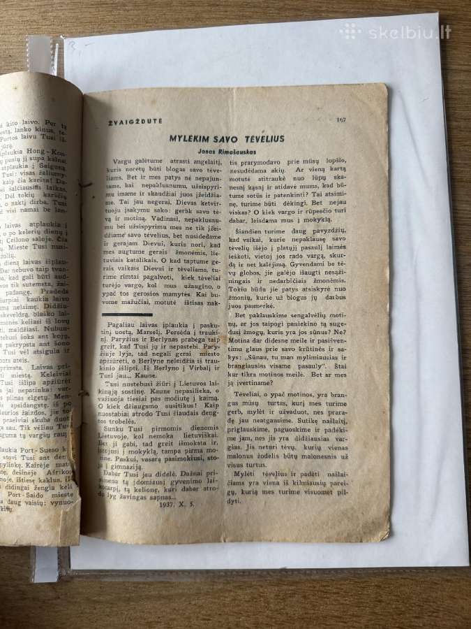 Žvaigždutė tarpukario laikraštis vaikams 1938 - nuotraukos Nr. 3