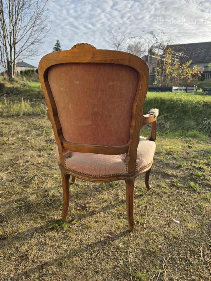 Antikvarinis kėdės–krėslo stiliaus baldas - nuotraukos Nr. 2