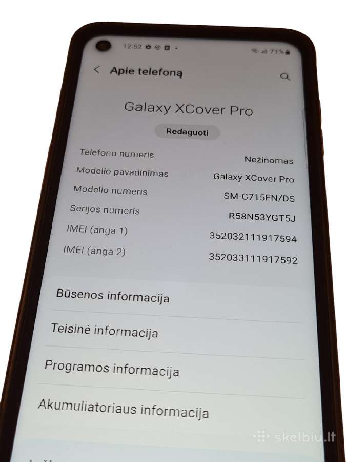 Samsung Galaxy XCover Pro + 3 mėn. garantija - nuotraukos Nr. 4