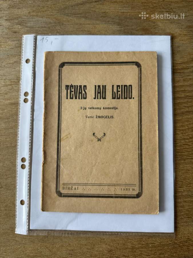 Tėvas jau leido 1933 m.