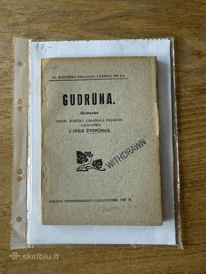 Gudrūna. Romanas 1927