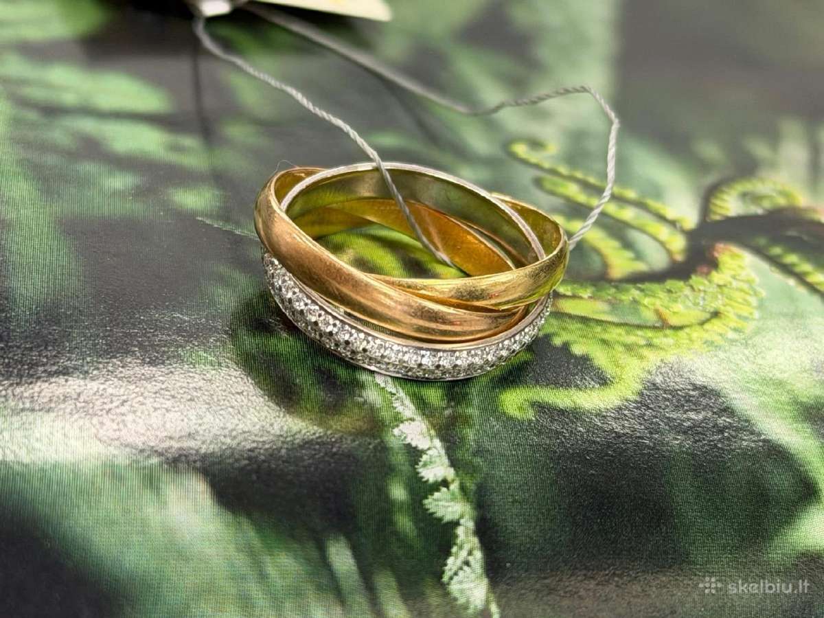 Cartier auksinis žiedas su briliantais - nuotraukos Nr. 2