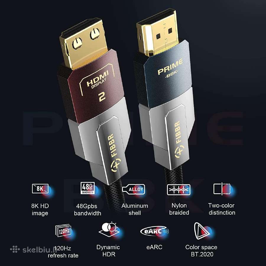Fibbr 8k Fiber Optic Hdmi 2.1 Cable 20m, 48gbps - nuotraukos Nr. 2