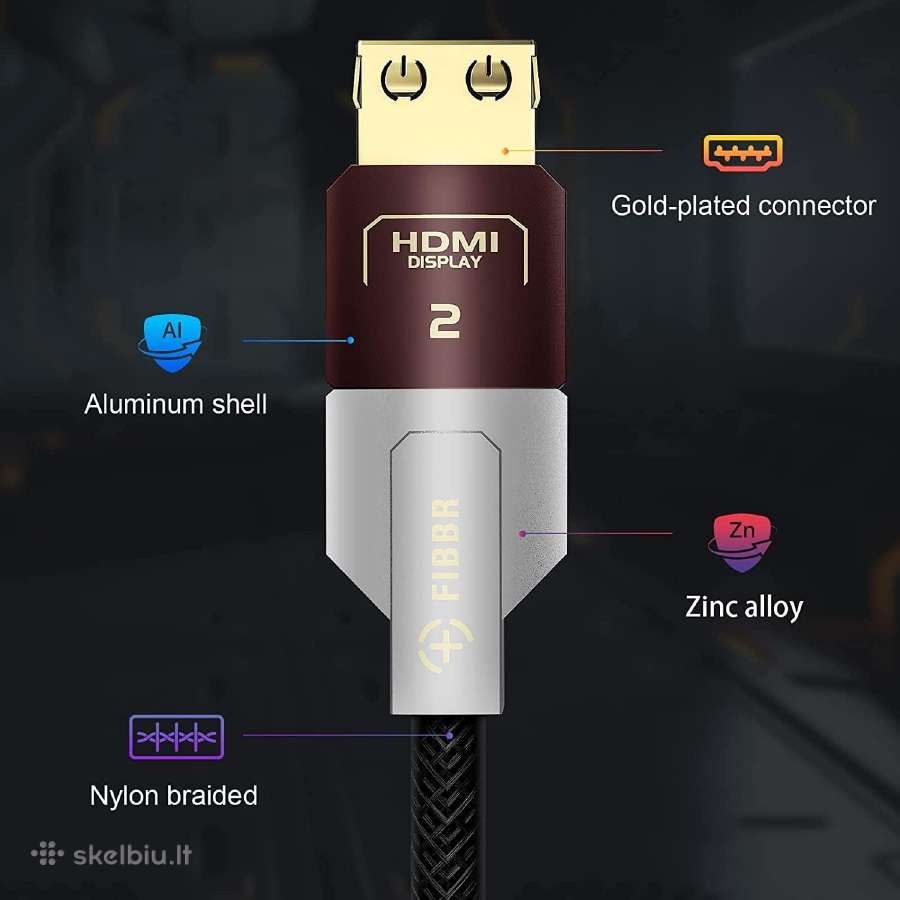 Fibbr 8k Fiber Optic Hdmi 2.1 Cable 20m, 48gbps - nuotraukos Nr. 5