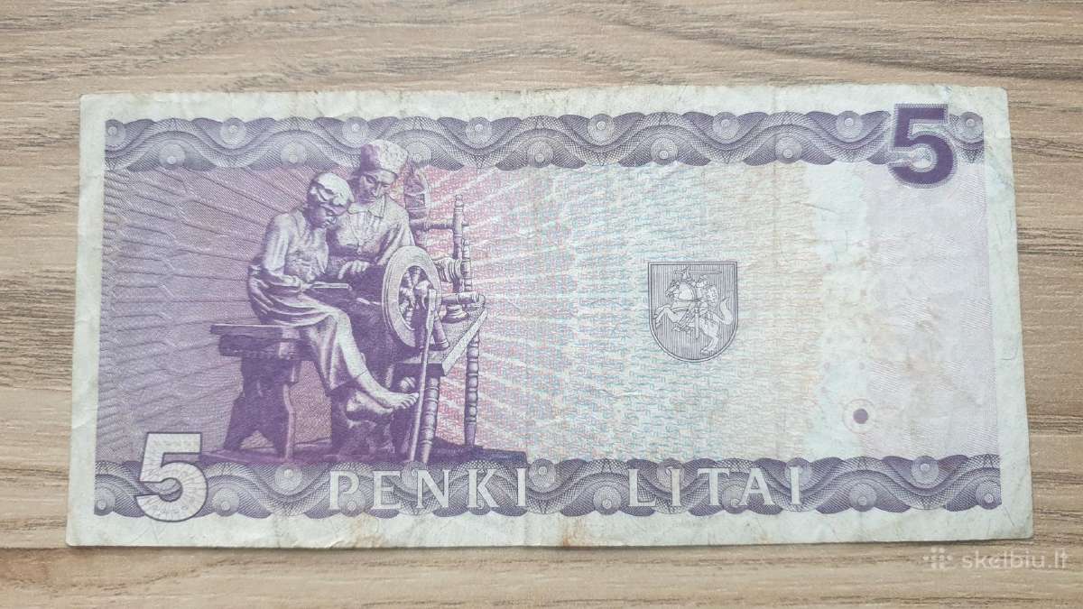 1993 metų 5 litai Jablonskis - nuotraukos Nr. 2