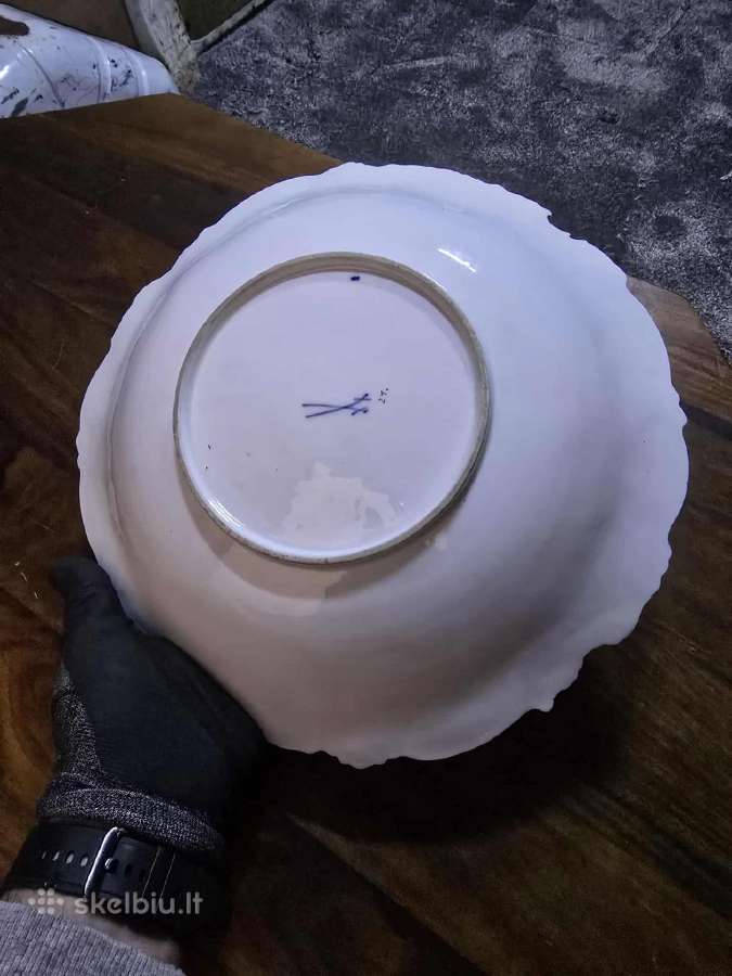 Meissen porceliano lėkštė su auksiniu dekoru - nuotraukos Nr. 4