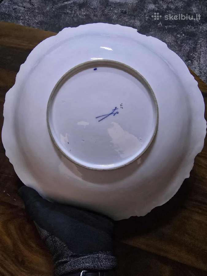 Meissen porceliano lėkštė su auksiniu dekoru - nuotraukos Nr. 5