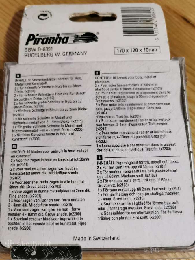 Pjūkleliai siaurapjūkliui Piranha - nuotraukos Nr. 2